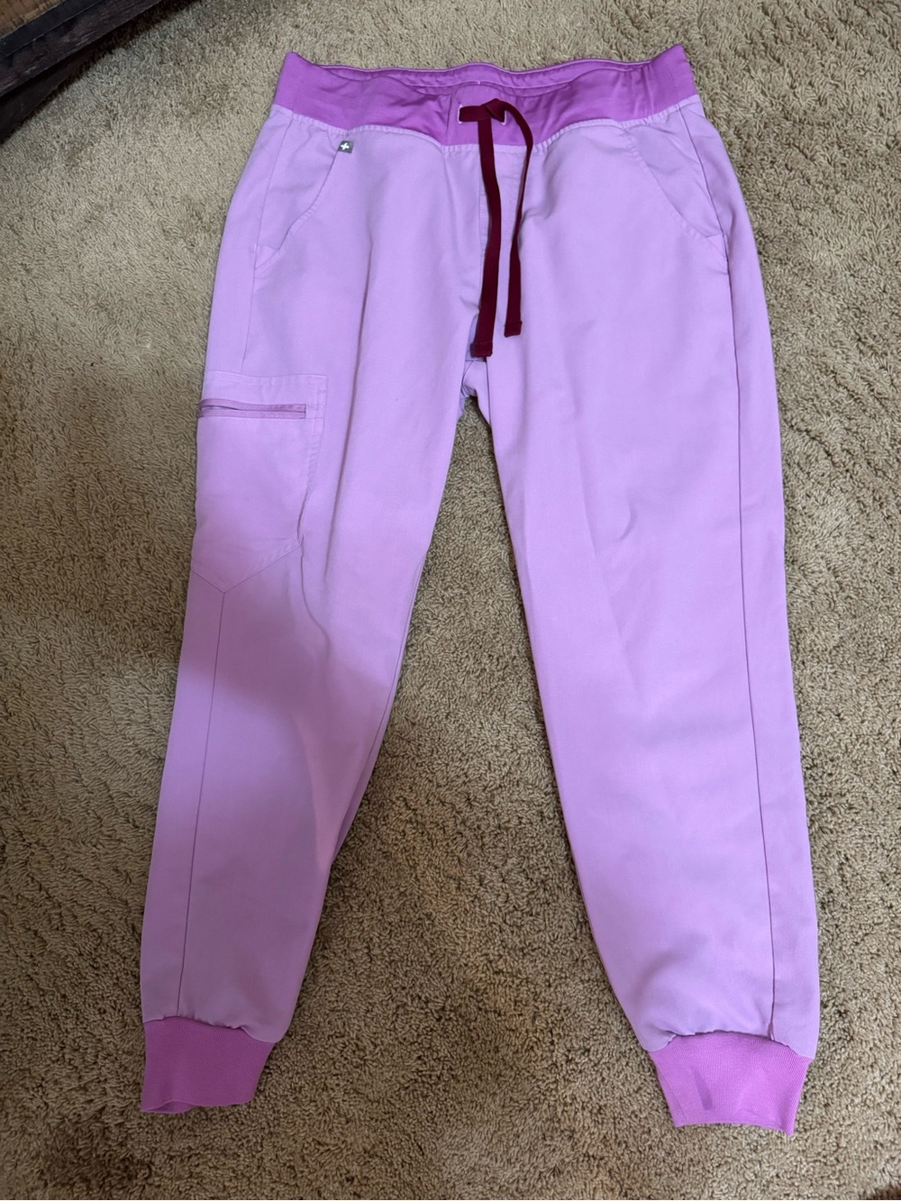 Figs Kids Lavender Jogger with Contrast Drawstring